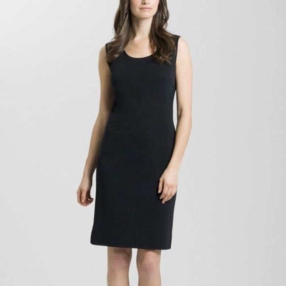 Ming Wang Black Sleeveless Knit Dress S 